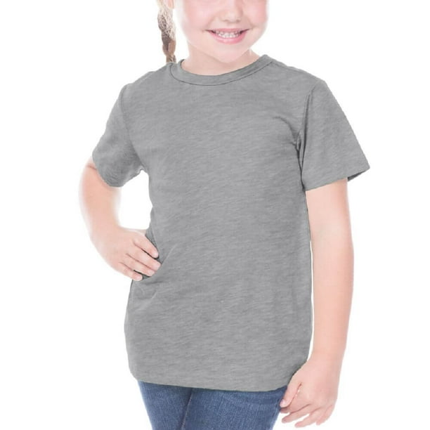 Kavio 5T Toddler Crew Neck Short Sleeve T-Shirt Dark Heather Gry SOFT Ships FREE